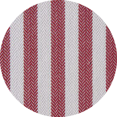 A119 <br> Acrylic Thin Stripes Red / White Piping Red