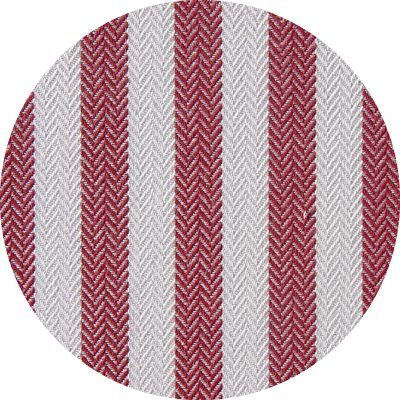 A119 <br>Acrylique Thin Stripes Red / White Piping Red