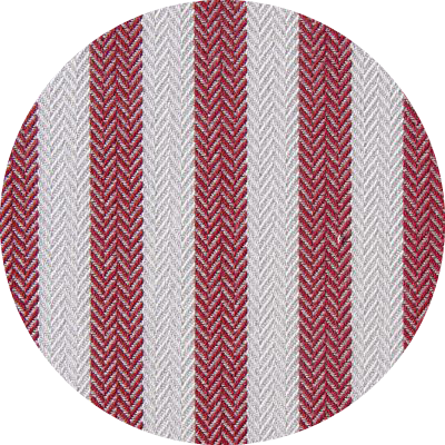 A119 <br> Acrylic Thin Stripes Red / White Piping Red