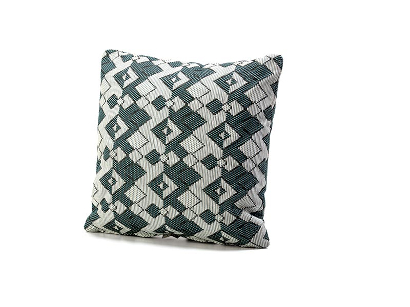 Cuscino Decorativo Paoletti Zurich 45x45cm, In Jacquard Floreale, Borgogna, Reversibile, Con Piumino